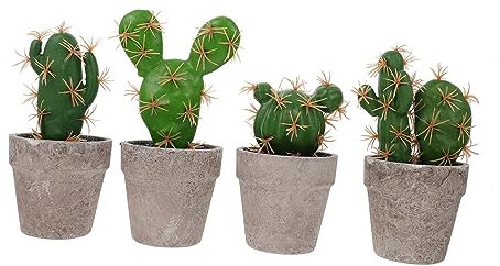 Warmhm 4stücke Sukkulenten Simulationspflanzenornament Künstlicher Bonsai Falscher Schmuck Lebensechter Topfpflanze Gefälscht Für Schreibtisch Bücherregal Fensterbank Decor