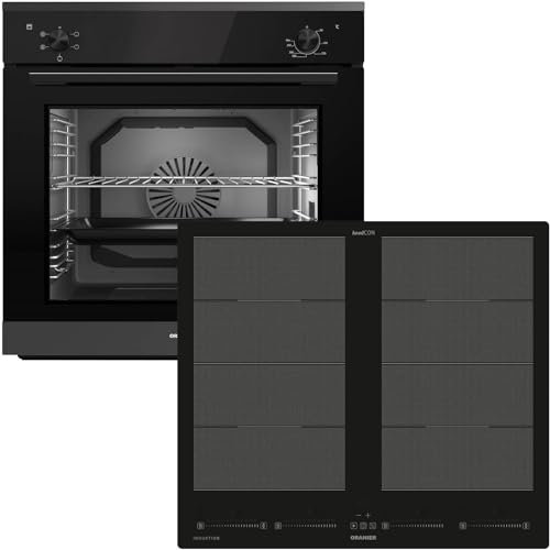 Oranier Einbau-Backofen Set EBS220 autark - 5 Funktionen - 60 cm Flächen-Induktion FLI660-4 Zonen Kochfeld & Multi-Slider-Steuerung