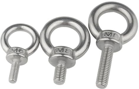 Roedax Ringschraube Augenschraube 304 Edelstahl-Hebeösenmuttern M3 M4 M5 M6 M8 M10 Marine-Augenmutter für Kabelseil-Augenschraube Schraubenring-Augenschraube Stabilisieren