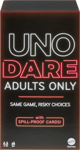 Mattel Games UNO Dare Adults Only Card Game for Game Night, Travel, Camping & Party
