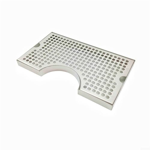 RANRAO Stainless Steel Wrap Around drip Tray, for KEGERATOR Beer Drip Trays Stainless Steel for Home Bar Fridge Without Drain for Home Bar for MINI Fridge Without Drain
