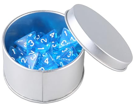 Haoyull Lot de 25 dés polyédriques en acrylique transparent à 4 faces pour jeu de rôle