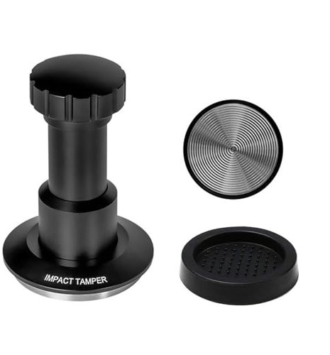 Gocoffun Impact Espresso Coffee Tamper 58.35mm, Spring-Loaded Stamping Espresso Tamper with Sound Feedback,Impact Constant Stainless Steel Espresso Tamper for 58mm/58.35mm/58.5mm Portafilter