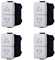 gloca Set 4 Pulsanti Doppi Saliscendi 1P+1P 10A 250V Compatibili Con Serie Matix