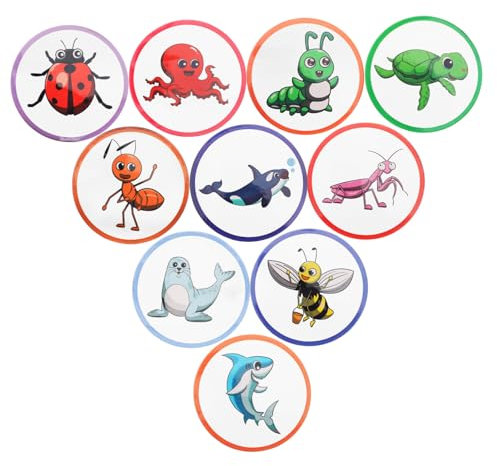 TOBBOMEY 10pcs Cartoon Potty Training Stickers for Toddlers Boys Girls Toilet Seat Training Decals Heat Sensitive Color Changing for Urinal and Potty Supplies