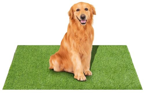 Almohadillas para orina de césped artificial para perros, alfombras de césped artificial de secado rápido para perros, entrenamiento de orinal en interiores y exteriores, 39 x 47 pulgadas (L)
