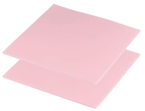 PATIKIL Pads Thermiques 100x100x2mm, 2 Pads Thermiques en Silicone pour Froid, affaiblissement pour CPU GPU IC PCIe M.2 2280 SSD NVMe Dissipateur De Chaleur, Rose
