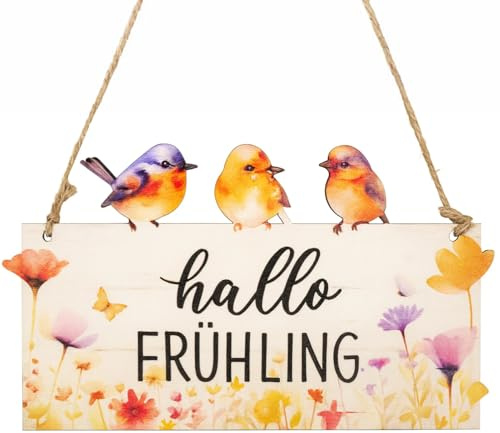 Türschild Willkommen Ostern Deko für Haustür Frühling Türschild Schild aus Holz für Frühling, Perfekt für Haustür, Wand, Fenster, Wiederverwendbar, Geschenkidee