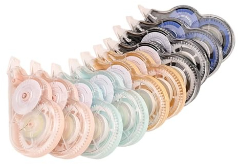 Korrekturroller, 8 m x 5 mm, schnell trocknend, weiß, Korrekturband, insgesamt 80 m, für Schreiben, Schul- und Bürobedarf, hohe Kapazität, Spender, 10 Stück