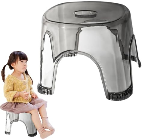 Transparente Duschbank, wasserdicht, rutschfest, transparenter Hocker für Badezimmer, Nachttisch, kleine Duschräume, Eckbank, Sitz, Badewanne