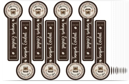 GOMAKERER 400 Pcs Tamper Evident Labels for Food Packaging, 3.9 Inch Long Tamper Seal Stickers Drink-Safety Food Coffee Milk Tea Seal Label Stickers for Drink Lids Bakery Restaurant
