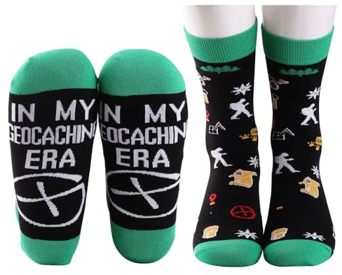 MYSOMY Geocaching Socks Geocache Lovers Gift Geocacher Gift Geocaching Treasure Hunting Socks Outdoor Explorer Sock (GEOCACHING socks1)