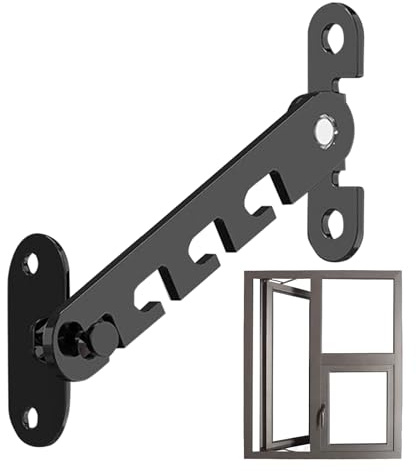 Fermaporta per finestra - Struttura compatta da 50 g, limitatore di sicurezza per finestre, supporto senza vibrazioni, limitatore stabile per il controllo del flusso d'aria, barra di riduzione del