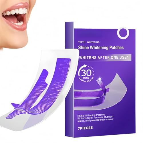 7PCS Teeth Whitening Strips,Purple Tooth Whitening & Colour Correction Kit,Gentle Stain Remover for Sensitive Teeth,Teeth Brightening Kit,Enamel-Safe Tooth Paint & Filling Repair,Without Harm