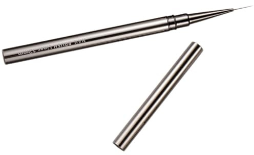 ABOOFAN Herramienta para Manicura Profesional, Pincel Delineador Mango Metálico de 12 MM para Diseño y Decoración de Uñas en Uso Doméstico y Salón
