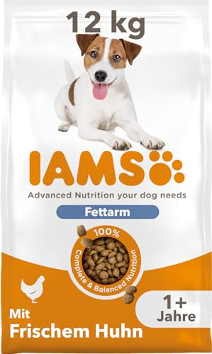 Iams Vitality Croquettes Allégées Pour Chiens Adultes Petite Et Moyenne Race - Favorise Santé Et Vitalité â€“ Très Faible En Graisses - Poulet Frais - Sans : OGM, Colorant, Arôme Artificiel, Blé - 12kg