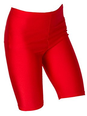 Hi-Co Girls Boys Lycra Shorts, School, Cycling Shorts, Gym, Sports, PE Games and Dance ShortsRed 9-10 Years