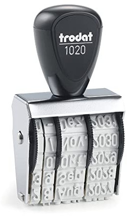 Trodat 1020 Classic Datumsstempel Deutsch, Monat abgekürzt, Abdruckgröße 5 x 32 mm
