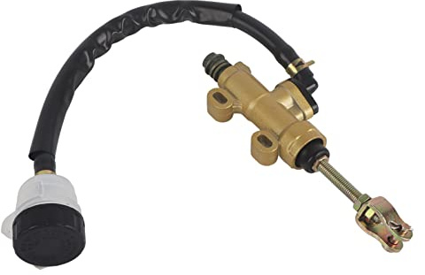 Pompe de maître-cylindre de frein à pied arrière universelle avec réservoir Compatible avec moto Dirt Bike ATV maitre cylindre frein kart maitre cylindre frein avant+maitre cylindre arrière dirt bike