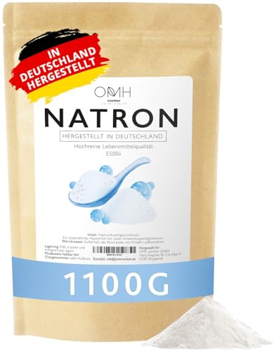 Natron Pulver 1100g (1,1kg) Lebensmittelqualität Backpulver Baking Soda Deutsche Herstellung hochrein