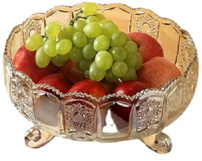 JUNYFFF Cesta De Frutas De Cocina, 25Cm Tazón De Frutas De Vidrio, Tazón De Ensalada Moderno, Frutero Tazón De Decoración De Sala De Estar De Cocina, Dorado
