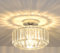 Stepeak Plafonnier en Cristal Moderne pour Salon, Chambre avec Abat-jour en Verre - Lustre Chrome pour Salle à Manger et Cuisine