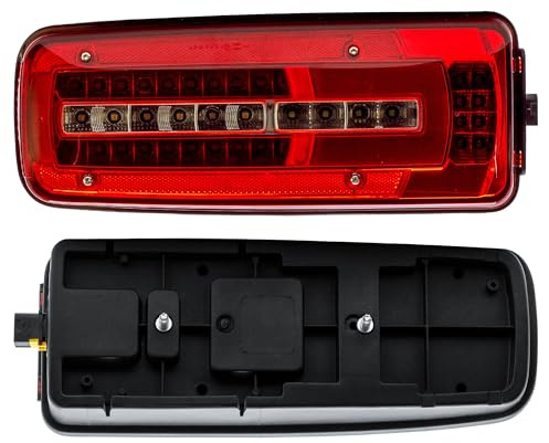 LONGLING Rückleuchte Links LED Heckleuchte 24V Rücklicht Für DAF Lkw CF XF XG XD mit Kennzeichenleuchte