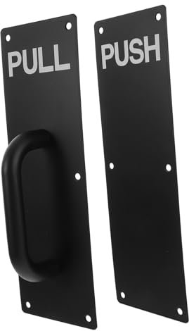 JECOMPRIS 2stücke Türdrücker Aus Edelstahl Für Gewerbliche Zwecke Druckplatte Für Schranktüren Und Schiebetüren Pull-push-mechanismus Für Brandschutztüren Robustes Design Mit