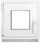 Framex Kellerfenster Fenster Kunststofffenster Weiß Breite x Höhe 60 x 60 cm (600 x 600 mm) 2-fach (32 mm) Dreh Kipp DIN Links - Premium - Alle Größen