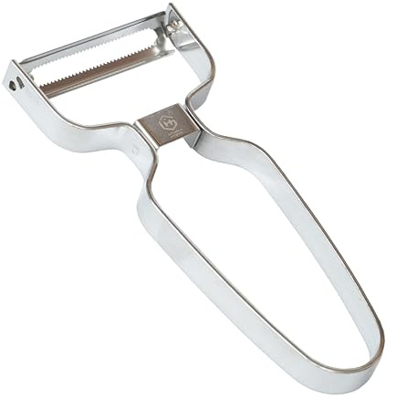 GRANA HOME Éplucheur multifonction en acier inoxydable – Éplucheur de pommes de terre, de légumes et de fruits avec poignée ergonomique – Idéal pour les légumes, les asperges et les juliennes