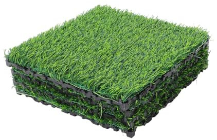 Veemoon 4stücke Kunstrasenmatte Für Hunde Für Innen Und Außennutzung Realistische Rasenoptik Für Training Und Dekoration Grüne Gartenmatte