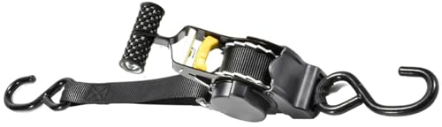 Acunny Correas de Amarre Retráctiles | Tensor de Cremallera para Camión con Soporte Reforzado | Sujeción Segura para Moto y Carga en Tráiler