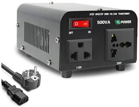 Inversor Transformador De Voltaje De 800 W A 500 W CA 110 V CA 220 V Convertidor Elevador/Reductor De Voltaje Enchufes Universales Y Estadounidenses.(VTEU-500W)