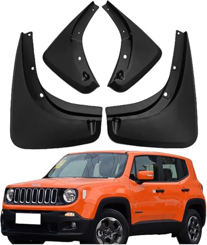 4 Pezzi Paraspruzzi Auto per Jeep 2015-2021 Renegade, Set Completo Anteriore e Posteriore Antispruzzo Impermeabile Protezione da Acqua