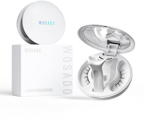 WOSADO Set de Pestañas Magnéticas Suaves con Aplicador ([N.º14 Frost Black], 21.5mm)