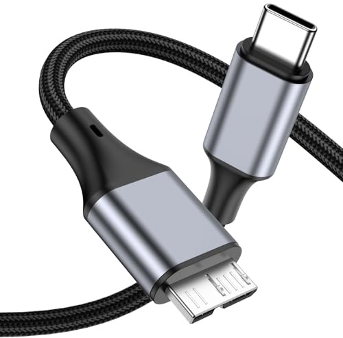 KAYQINHO USB C to Micro B Cable 0.5M, Micro B to USB C External Hard Drive Cable for Seagate, LaCie, Toshiba, Samsung, WD External Hard Drive.