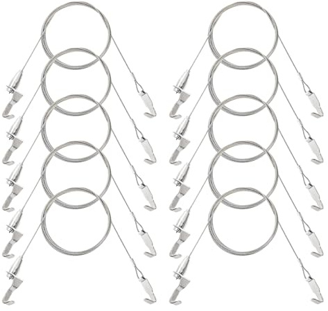 YHTCC 10PCS 1.5mm×1.5m Stainless Steel Picture Hanging Kit