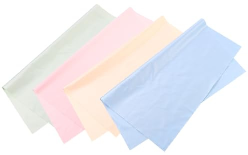 UKCOCO Paños de Microfibra para Gafas 37x37 Cm, 4 Unidades, Paño de Limpieza Reutilizable para Lentes, Pantallas y Objetos Delicados, Suave Secado Rápido para Cuidado de Gafas