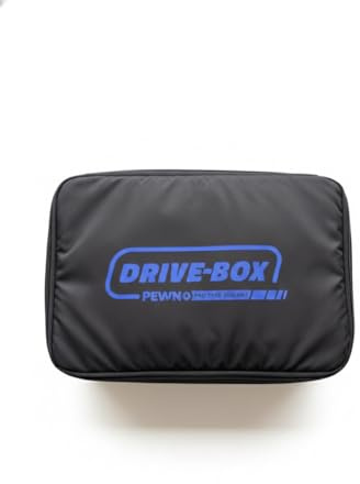 PEWNO - Reifenreparaturset - Autoreifen Reparaturset, Pannenset Auto - mit Reifendichtmittel, Kompressor, Warnweste, Nitrilhandschuhe, 2 Service-Muttern, Ventilextraktor, Ersatzventil, Transporttasche