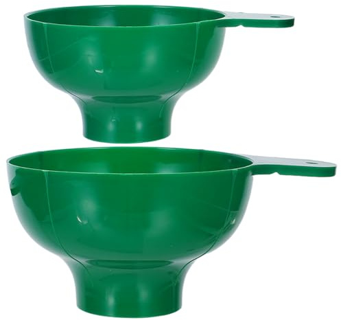 ADOCARN Embudo Fácil de Usar y Transportar de Boca Ancha de Plástico Pp Verde, 2 Piezas Adecuado para Cocina Profesional y Uso Doméstico para Líquidos y Bebidas