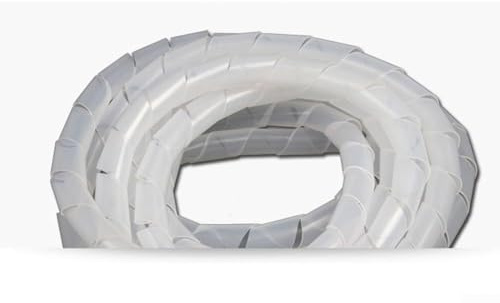 Avvolgicavo a spirale, ignifugo, tubo a spirale con diametro interno da 4 mm a 30 mm, protezione per cavi, materiale PTFE sicuro e resistente all'usura (bianco, 22 mm x 2 metri)