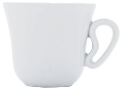Alessi TI02/76 1 KU Tazza da caffè in Porcellana Bianca, Set da 6