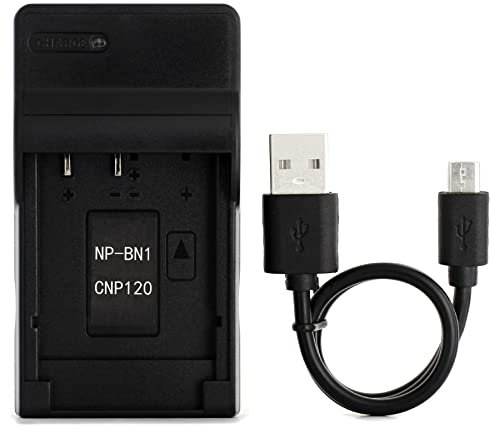 NP-BN1 USB Caricatore per Sony Cyber-shot DSC-T110, DSC-T99, DSC-TF1, DSC-TX30, DSC-TX20, DSC-TX200V, DSC-TX10, DSC-TX9, DSC-TX5, DSC-WX80, DSC-W620, DSC-WX9, DSC-WX150 Fotocamera e Altro