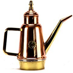 Huilier en cuivre et laiton artisanal 0,750 litre de cuisine professionnelle