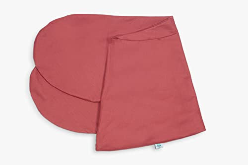 pic Bear Stillkissen-Ersatzbezug 190 cm | 100% Bio-Baumwolle | GOTS-Stoff atmungsaktiv & antiallergisch | Moderne Designs (Weinrot, 190x40 cm | GOTS-Stoff)