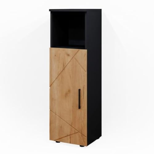 Vicco Midischrank Irma, Goldkraft Eiche/Anthrazit, 30 x 95 cm