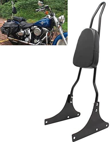 Passenger Sissy Bar Tall Rear Backrest Fit for Harley Heritage Softail FXSTC FLSTC Springer FLSTS Fat Boy EFI FLSTF, Black