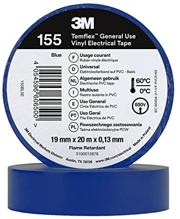 CINTA AISLANTE PVC 3MÖ TEMFLEXÖ 1300 AZUL