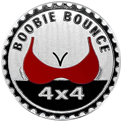 Booble Bounce Badge Rated Car Emblem, 4 x 4 Metal Automotive Badge 3D Metal Badges Emblems Round Emblem Decals Car Badge Decals Stickers Compatible with Jeep Wrangler Vehicles Trucks
