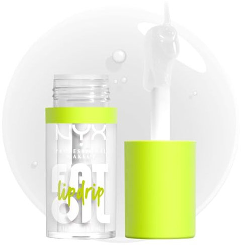 NYX Professional Makeup Gloss Labbra, Finish Cremoso e Lucido, Fino a 12H di Idratazione, Maxi Applicatore, Con Squalano, Olio di Lampone e Camemoro, Fat Oil Lip Drip, Tonalità: My Main